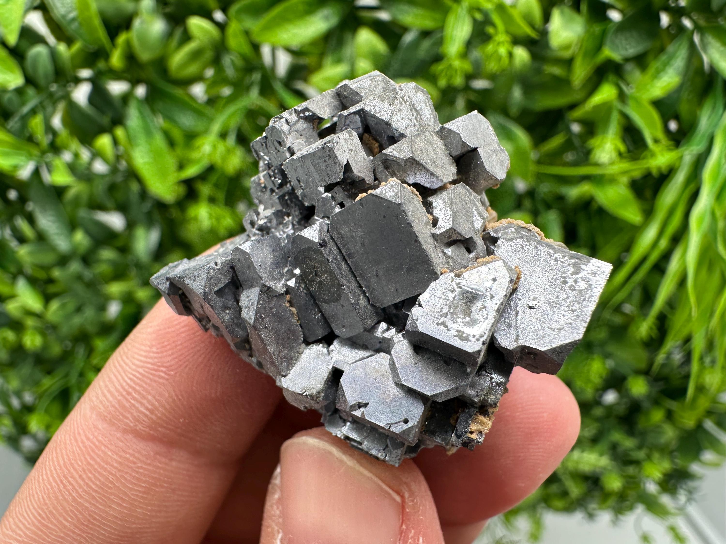 Aesthetic Natural shiny Galena whit Siderite and Quartz from 9 th September mine,Bulgaria,collection specimen,rare galena,Galena cluster