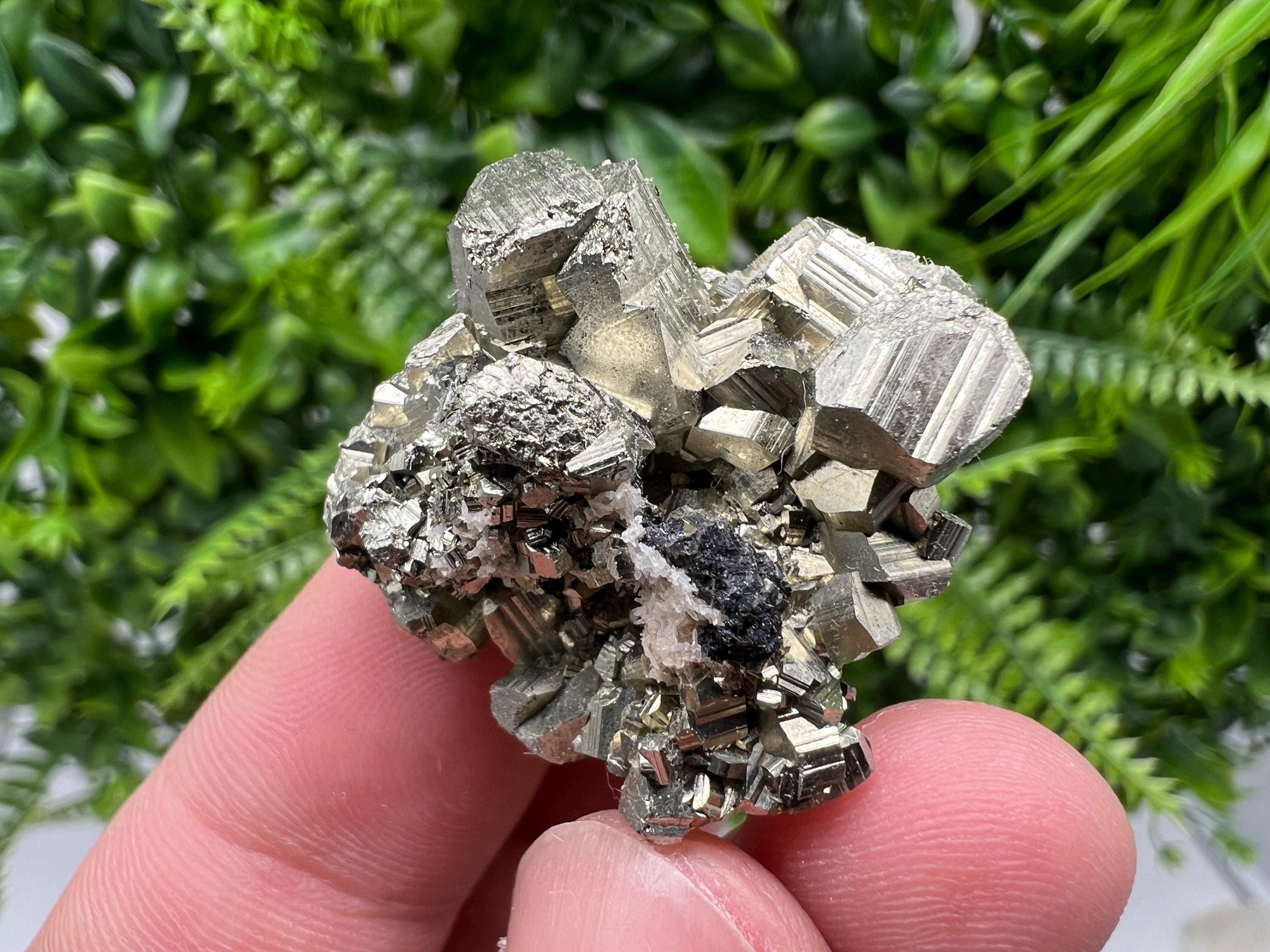 Wonderful Rainbow Pyrite whit Calcite,natural minerals souvenir Crystal,collection stone,rare minerals,home decor,Borieva Bulgaria