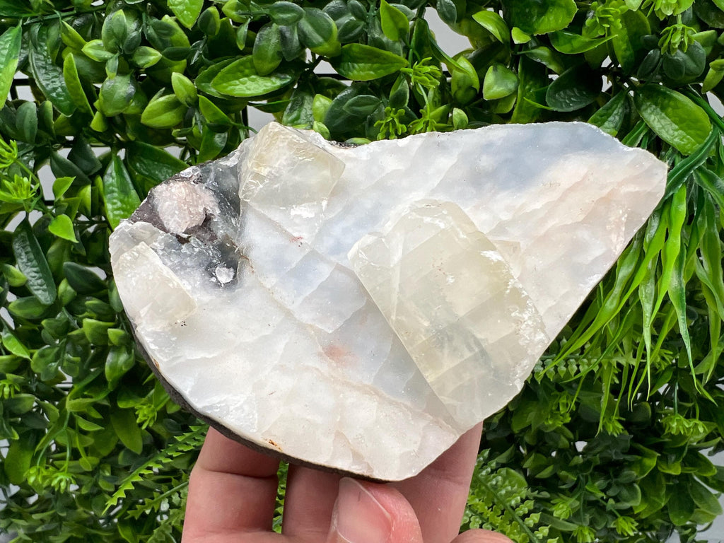 Transparent Apophyllite on Chalcedony, Natural Crystal Specimen, India Minerals