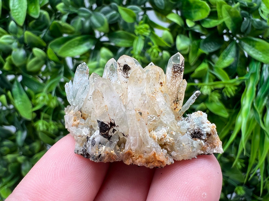 Bulgarian Quartz Mineral Specimen: Iron Oxide Limonite Inclusion