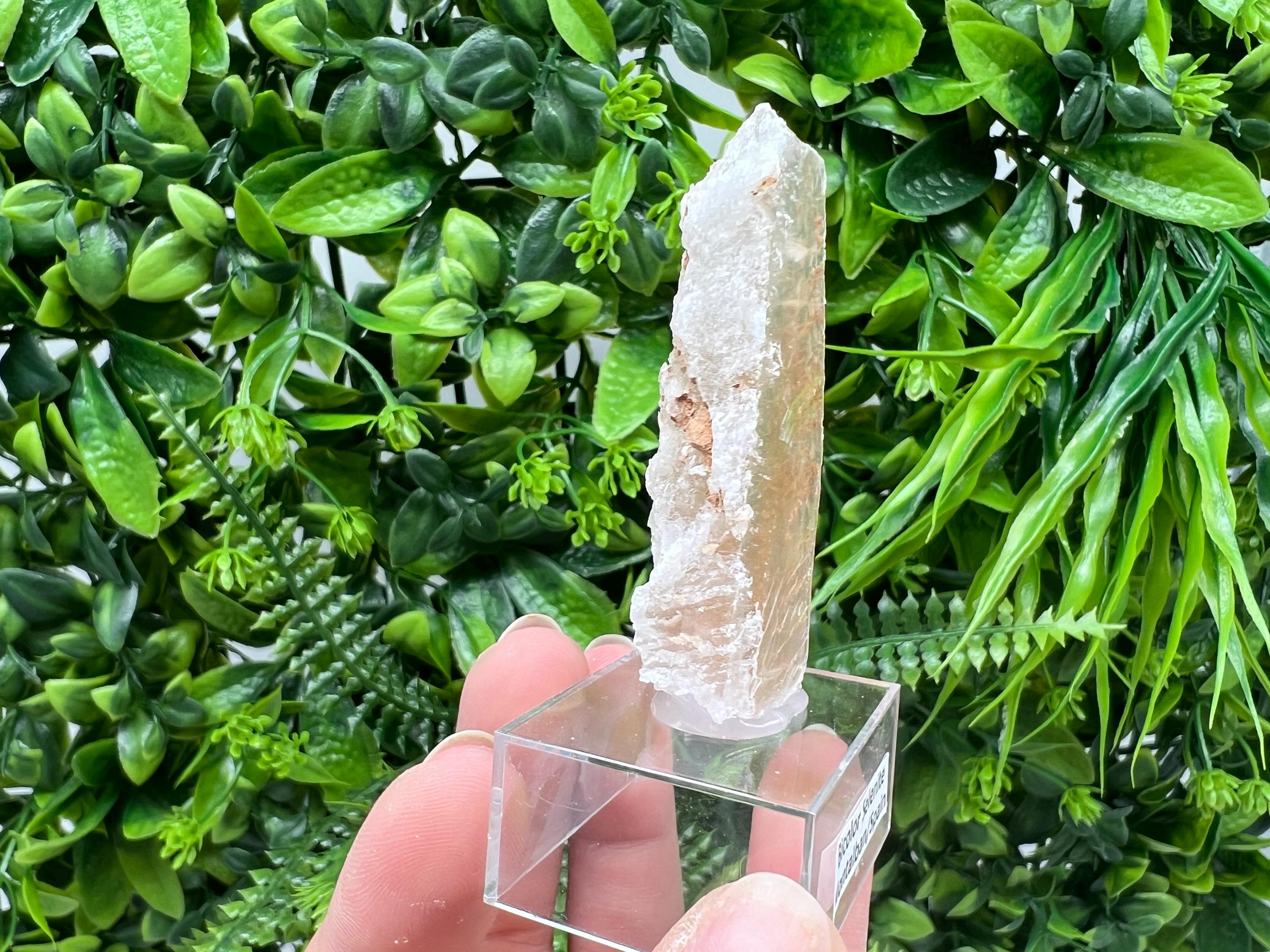 Golden Phantom Selenite Slab: Utah Raw Crystal Wand
