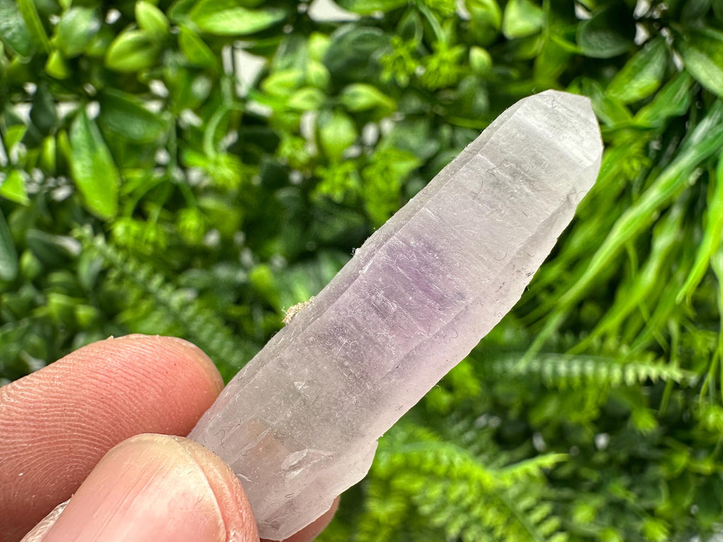 Amethyst Phantom Quartz Crystal with Chalcedony and Chlorite