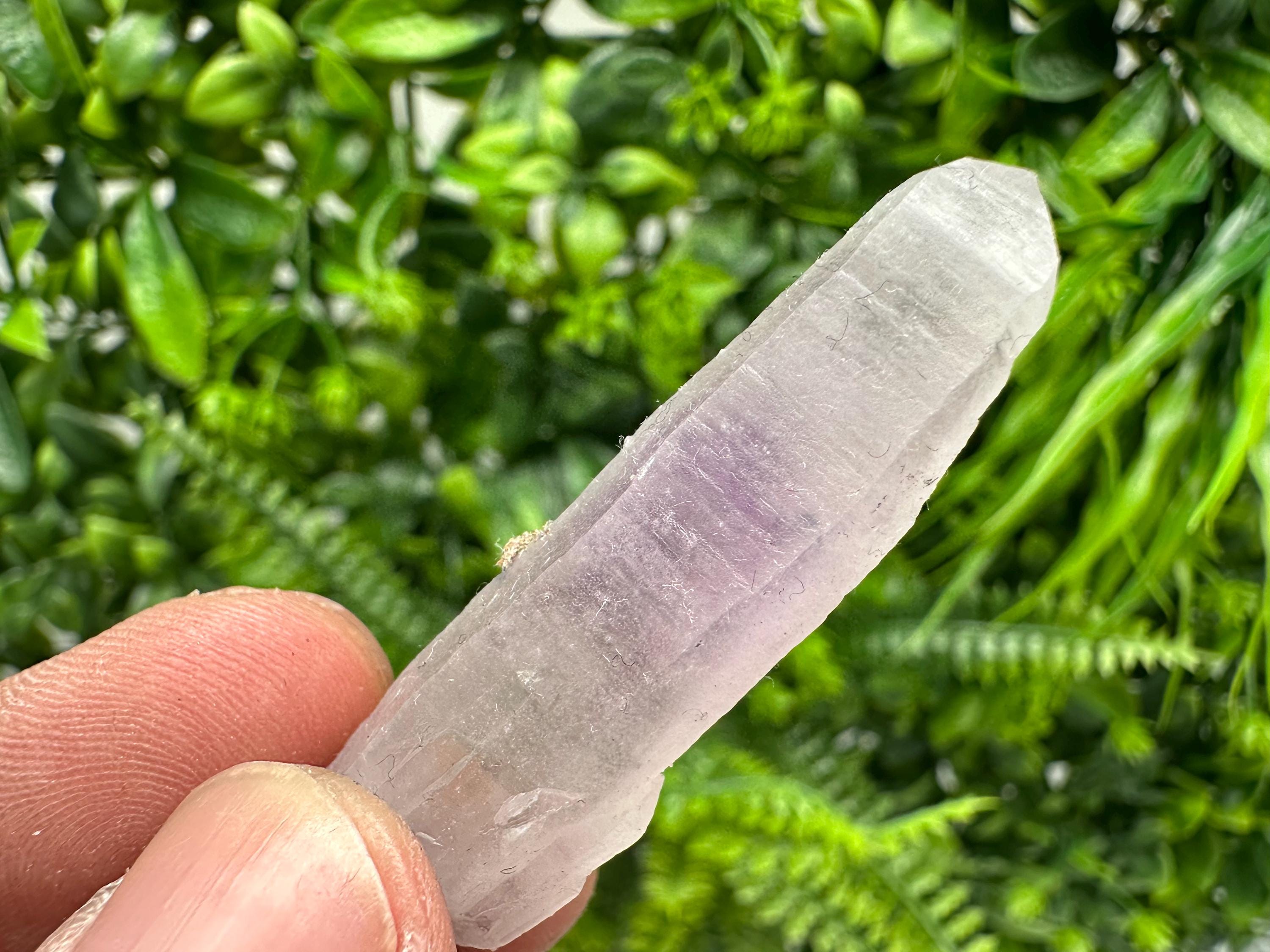 Amethyst Phantom Quartz Crystal with Chalcedony and Chlorite