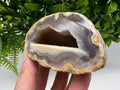 Natural Agate Geode, Druzy Quartz Crystal (8/4.5/5 cm)