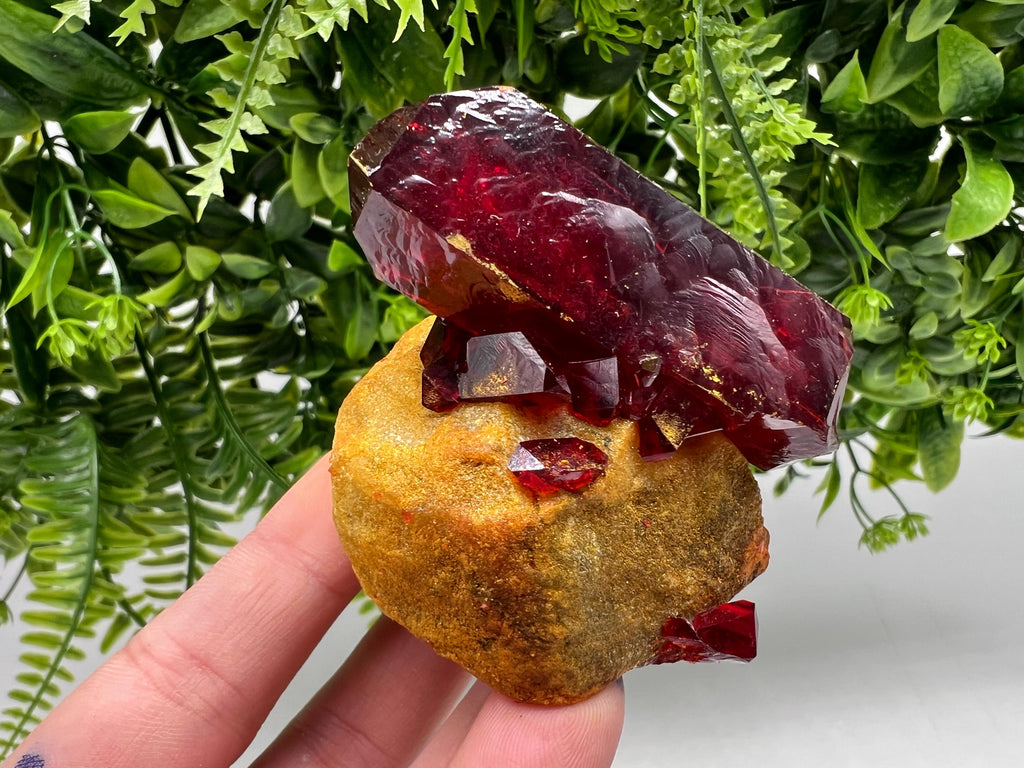 XXL Lab-Grown Pruskite Ruby Crystal on Matrix, Poland