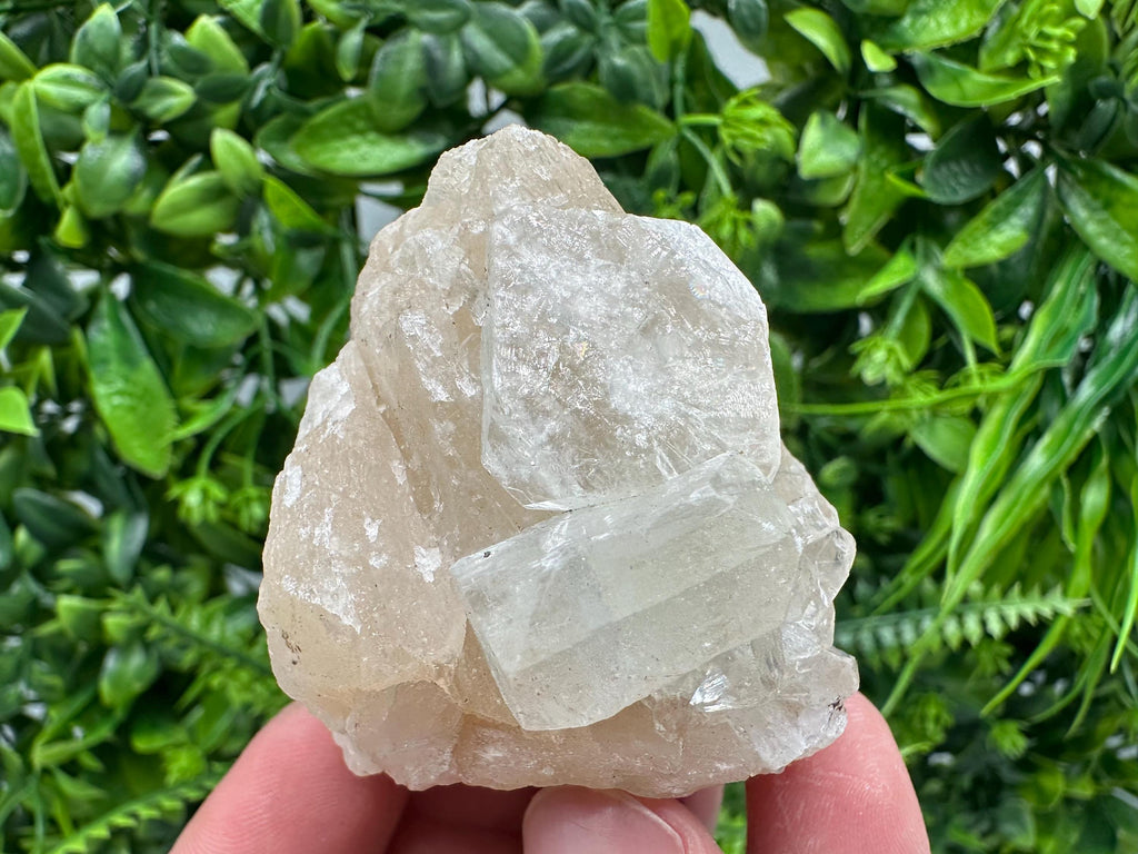 Apophyllite Stilbite on Chalcedony, India Mineral Specimen