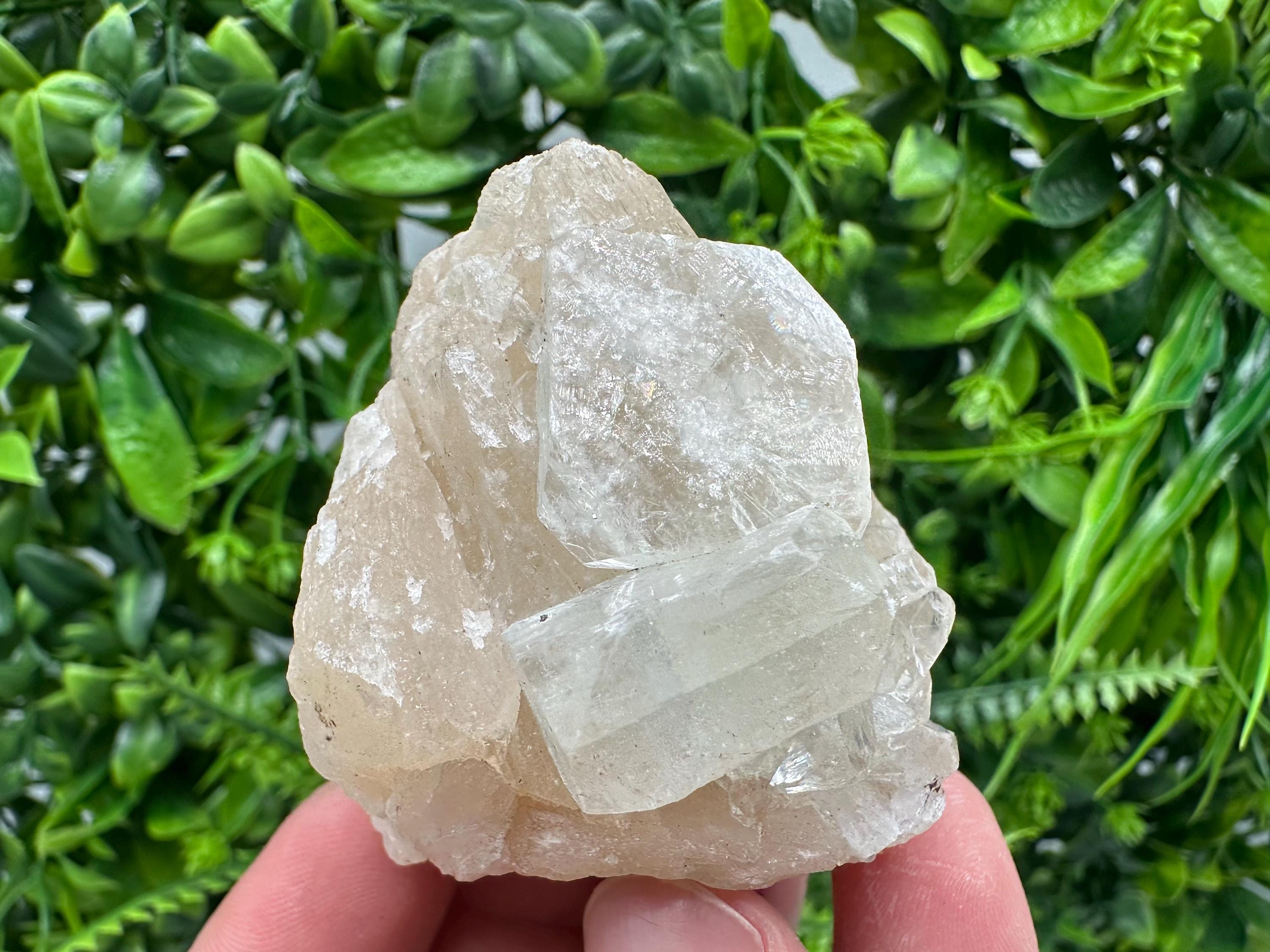 Apophyllite Stilbite on Chalcedony, India Mineral Specimen