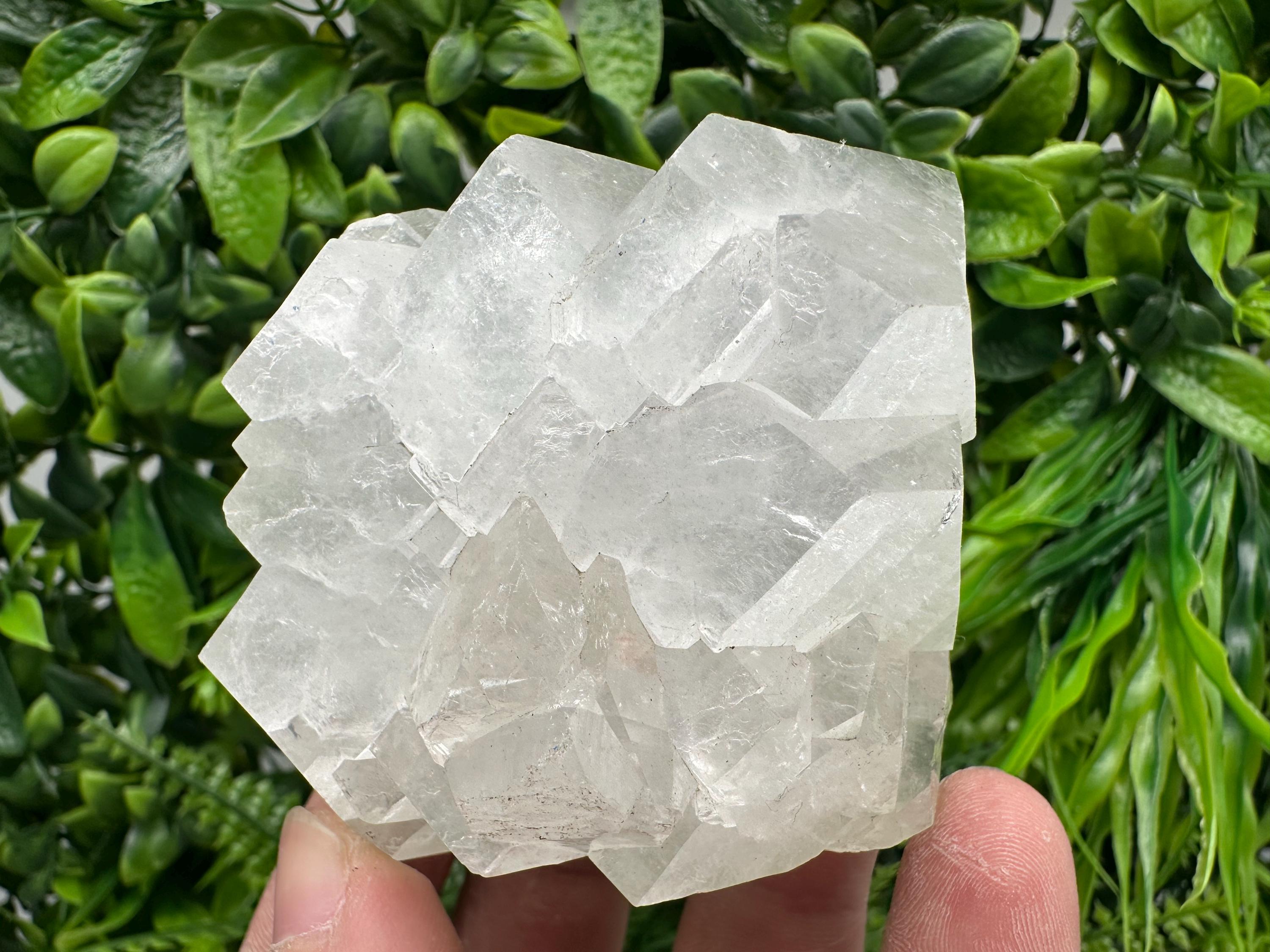 Transparent Apophyllite on Chalcedony, India Mineral Specimen