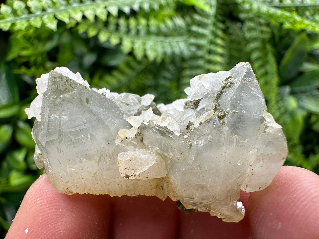 Transparent Quartz with Calcite, Djurcovo Laki Bulgaria Mineral Specimen
