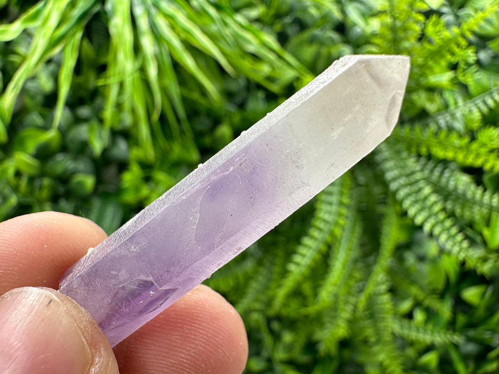 Amethyst Phantom Quartz Crystal with Chalcedony and Chlorite