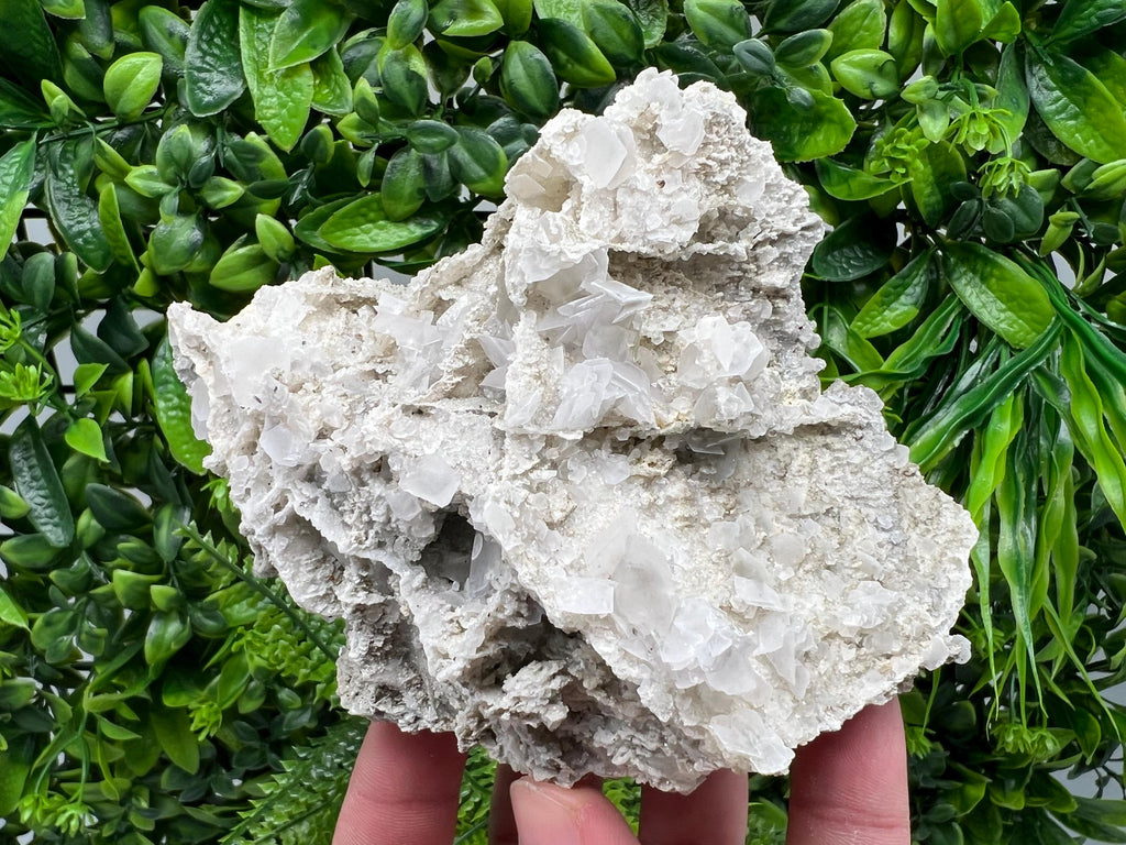 Calcite on Chalcedony Mineral Specimen, Bulgaria