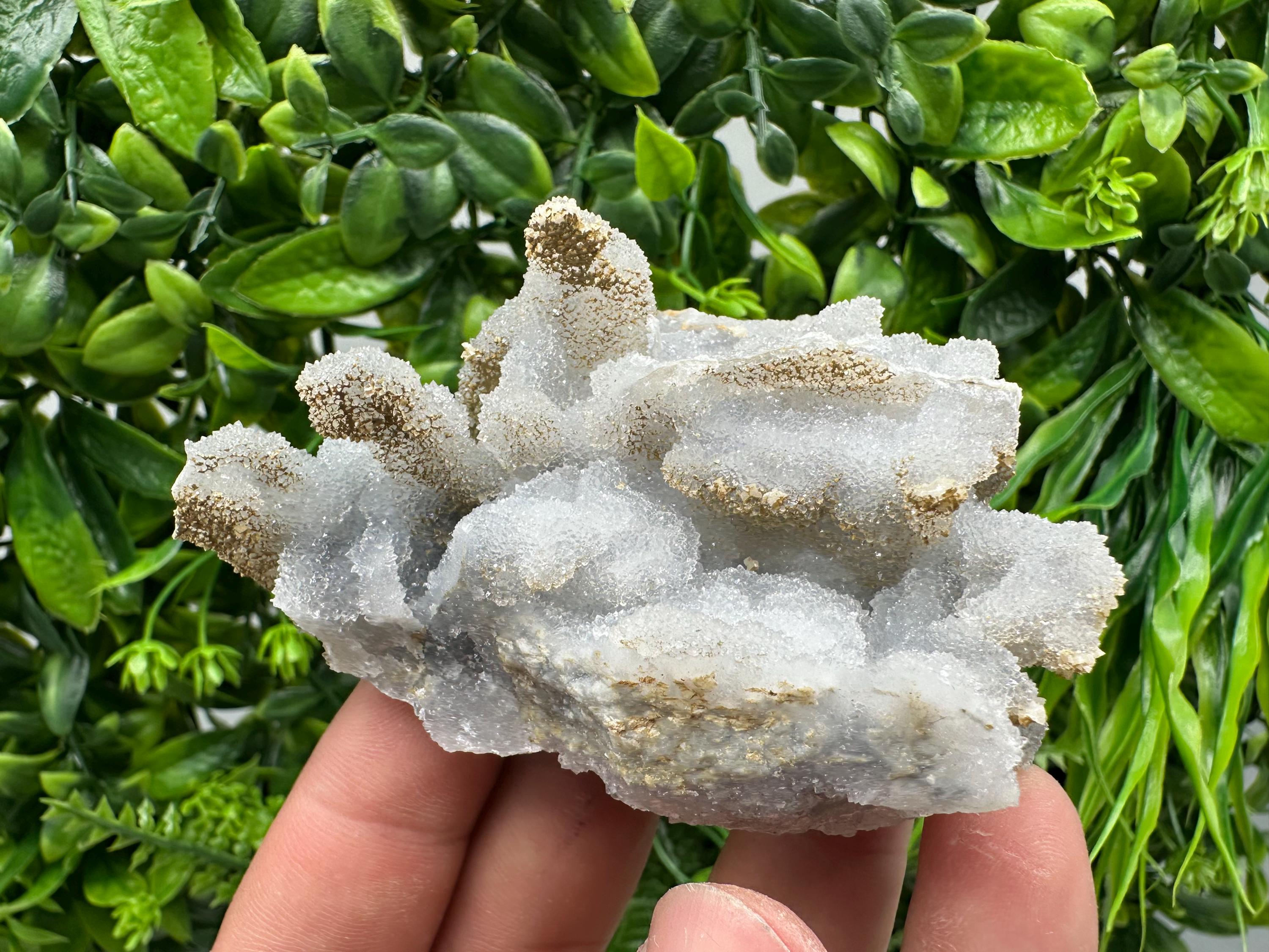 Blue Chalcedony Quartz with Chlorite Inclusions: Krushev Dol Mine Crystal