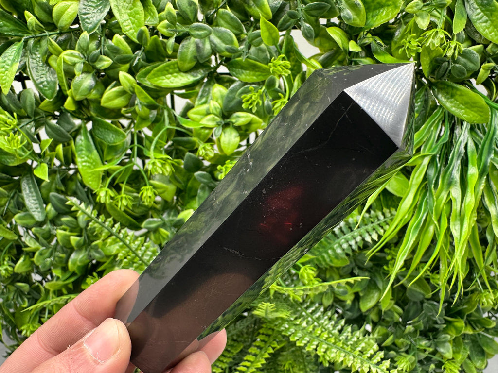 12cm Shungite Stone Tower: EMF Neutralizer, Energy Protection