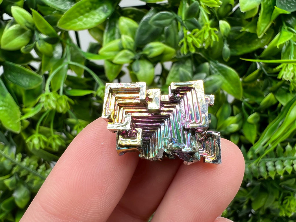Rainbow Bismuth Crystal: Rare Gemstone Specimen, 16 grams