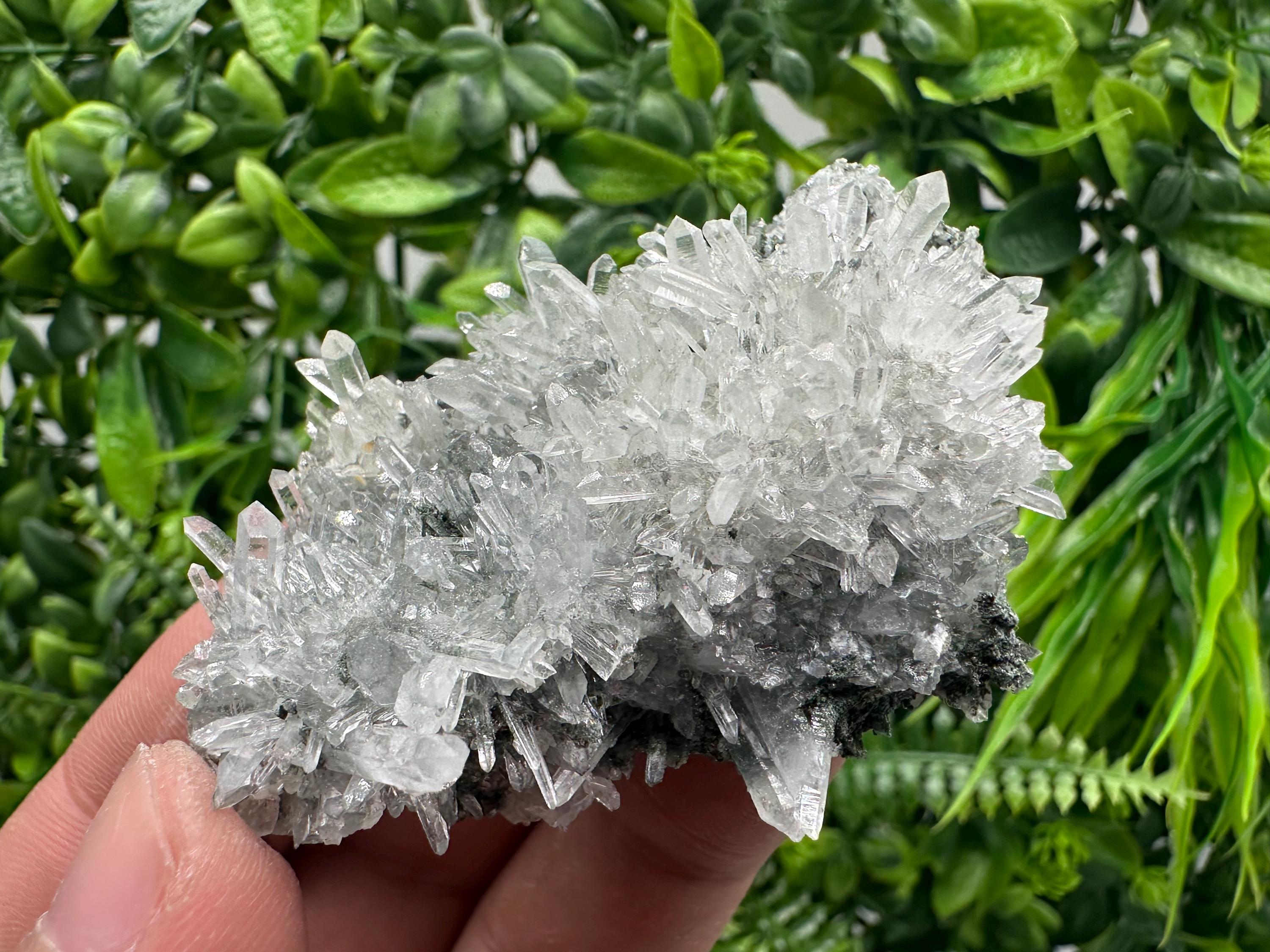 Transparent Quartz on Chlorite Matrix, Bulgaria Mineral Specimen