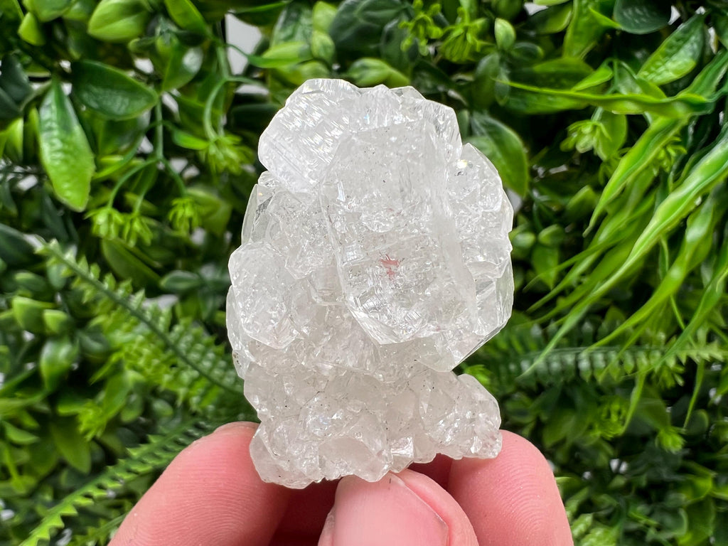 Transparent Apophyllite on Chalcedony, Natural Crystal Specimen, India
