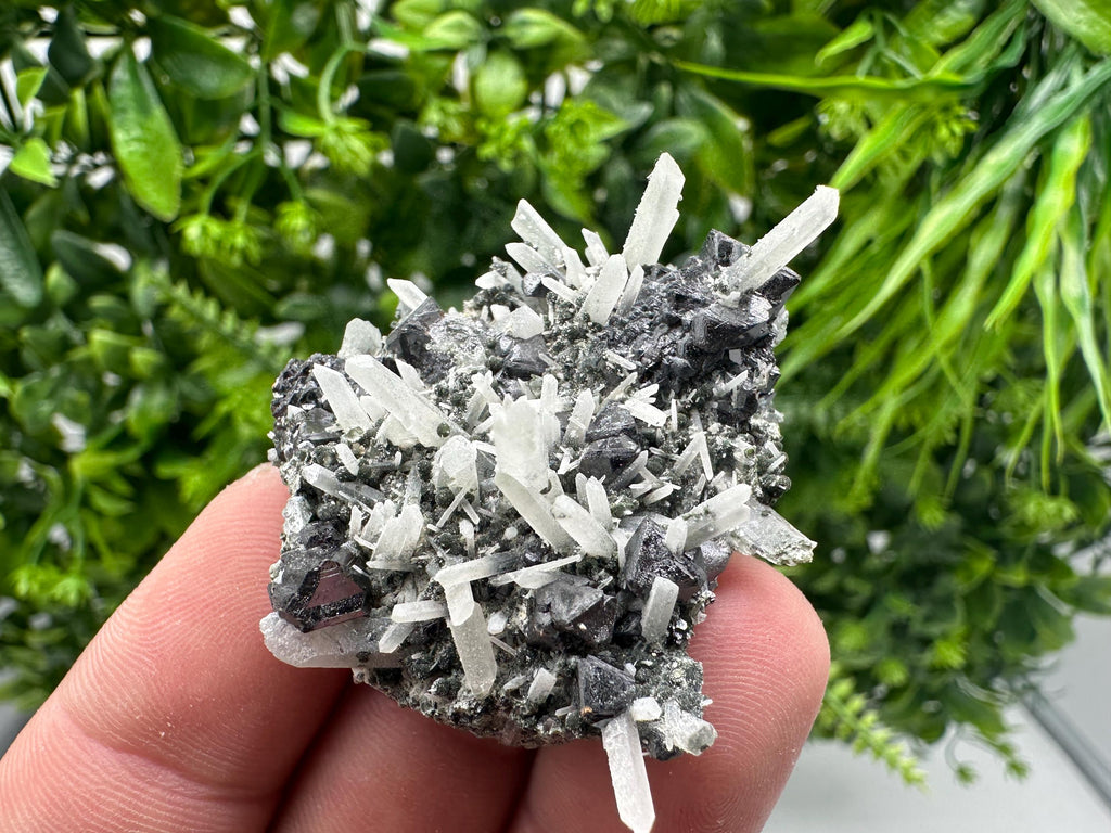 Wonderful Sphalerite on Quartz,From Borieva mine,Bulgaria,natural mineral,collection crystal,home decor stone,rare cluster,gift,souvenir