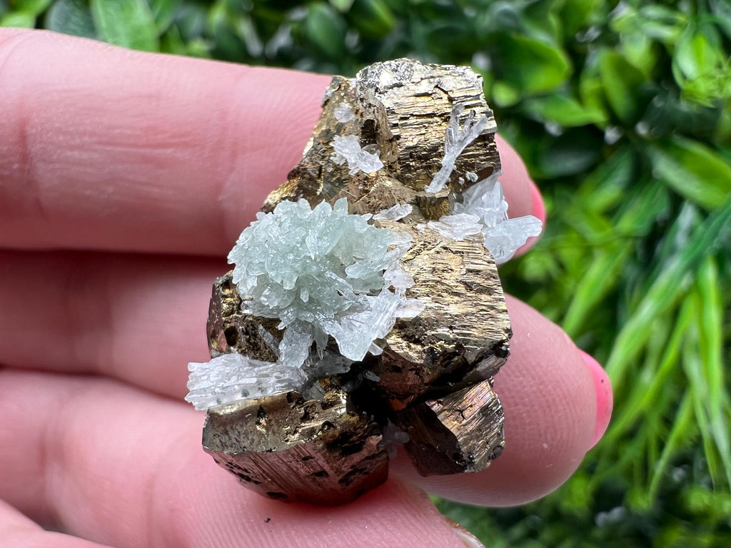 Wonderful Rainbow Pyrite whit Calcite,natural minerals souvenir Crystal,collection stone,rare minerals,home decor,Borieva Bulgaria