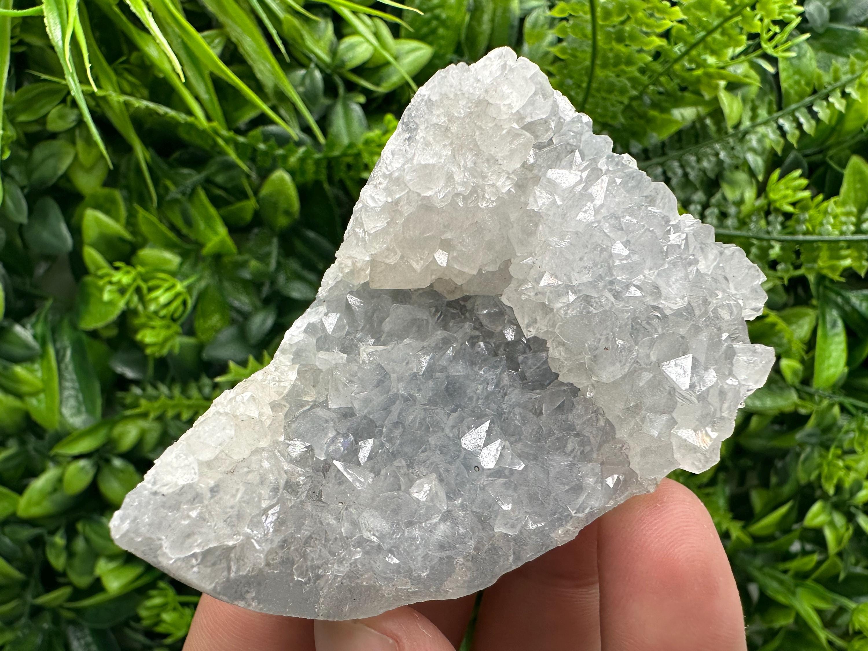 Chalcedony Specimen: Natural India Crystal, Home Decor (7/5.5/4 cm)