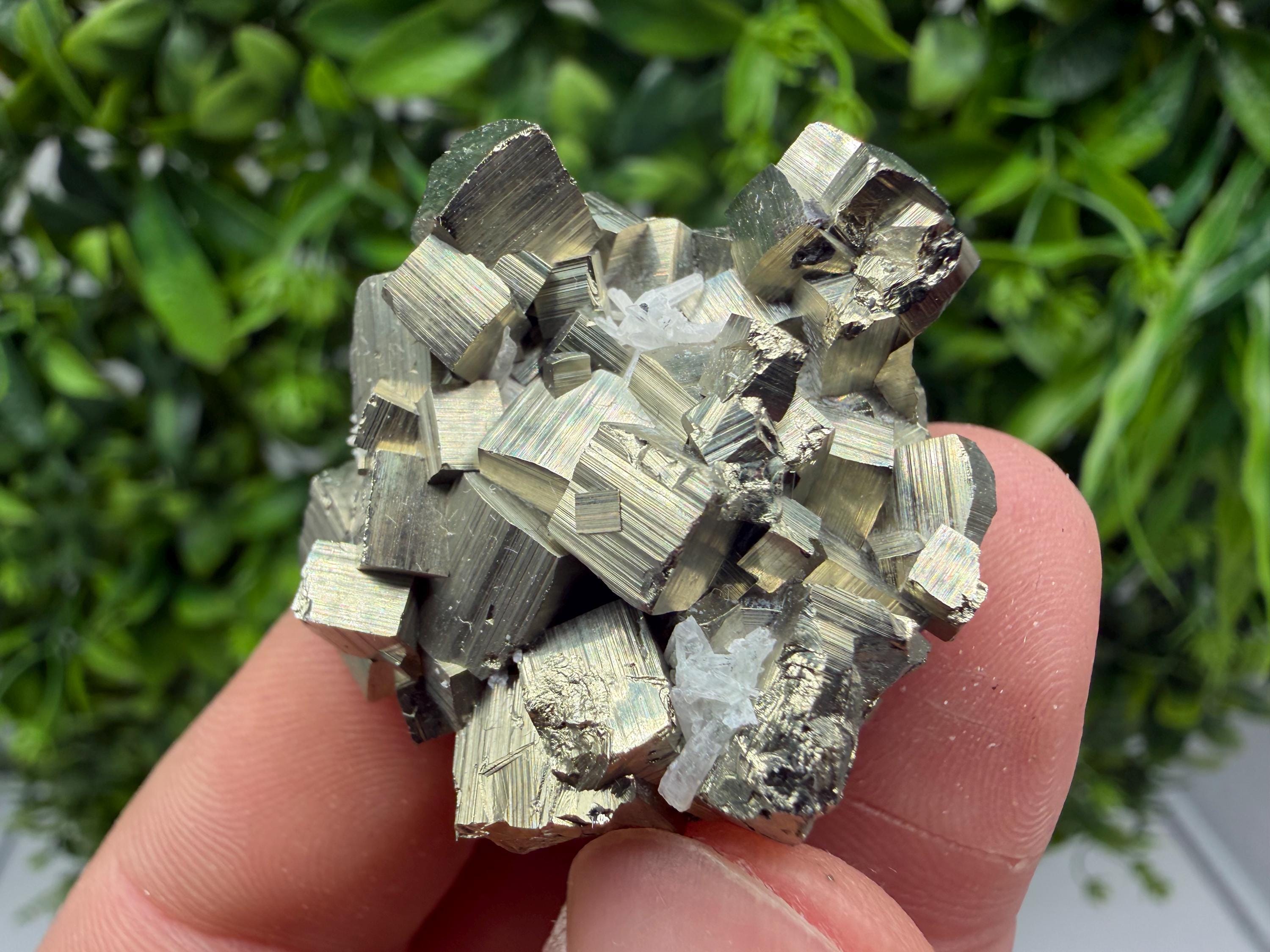Rare Floating Pyrite Cluster, Fool’s Gold Crystal Decor