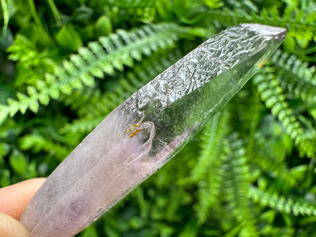 Amethyst Phantom Quartz Crystal, Chalcedony Chlorite Inclusions, Bulgaria