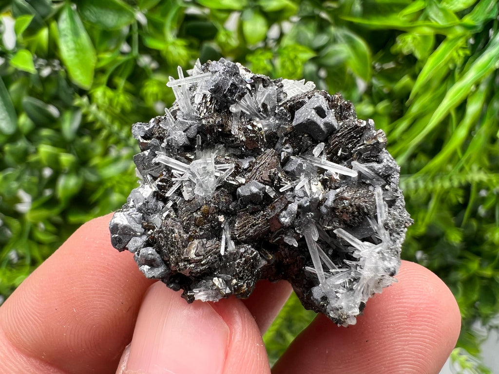 Calcite Sphalerite Galena on Quartz, Borieva Mine Mineral Specimen