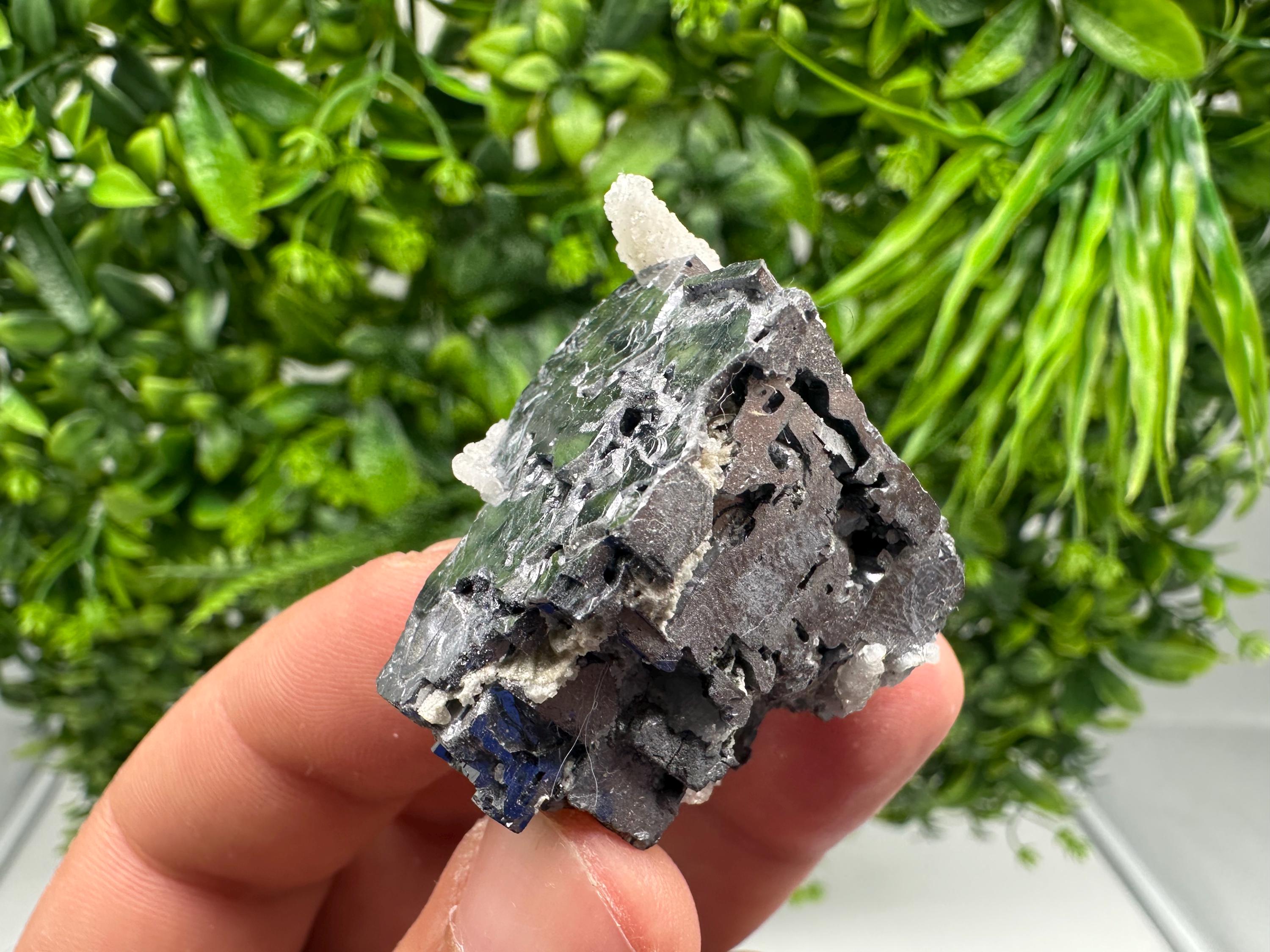 Wonderful Shiny Galena on Calcite natural minerals souvenir crystal gift collection stone,home decor minerals Borieva mine Madan Bulgaria