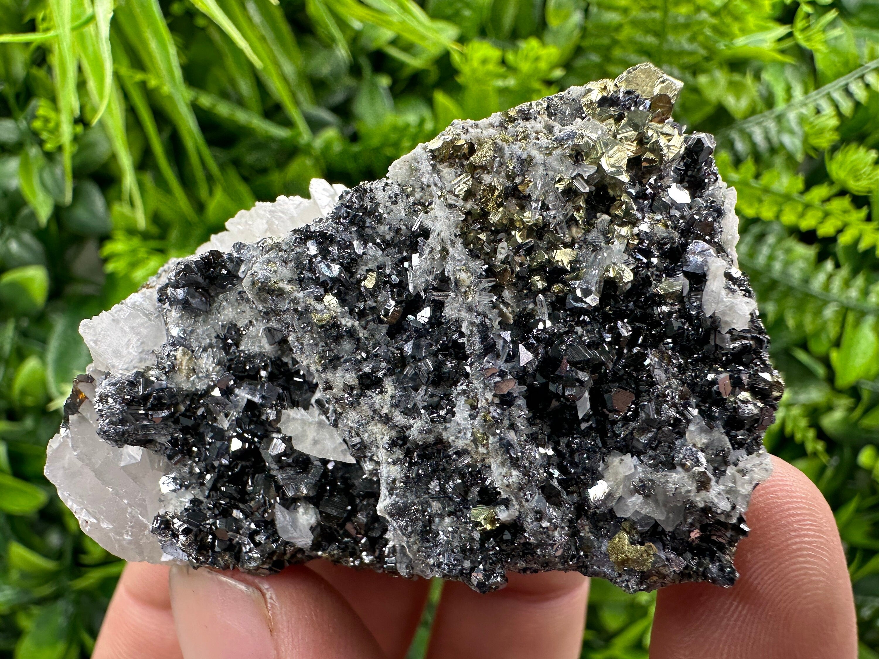 Galena Sphalerite Calcite on Quartz, Borieva Mine Bulgaria