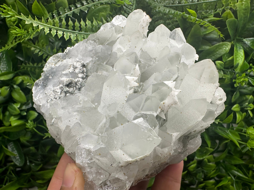 Quartz Cluster with Rhodochrosite, Calcite & Chlorite Inclusions