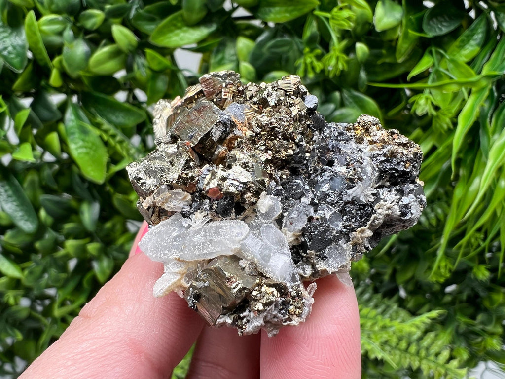 Wonderful Rainbow Pyrite whit Calcite,natural minerals souvenir Crystal,collection stone,rare minerals,home decor,Borieva Bulgaria