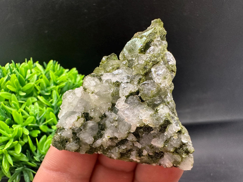 Rare Green Epidote with Quartz Crystals, Eastern Anatolia Turkey