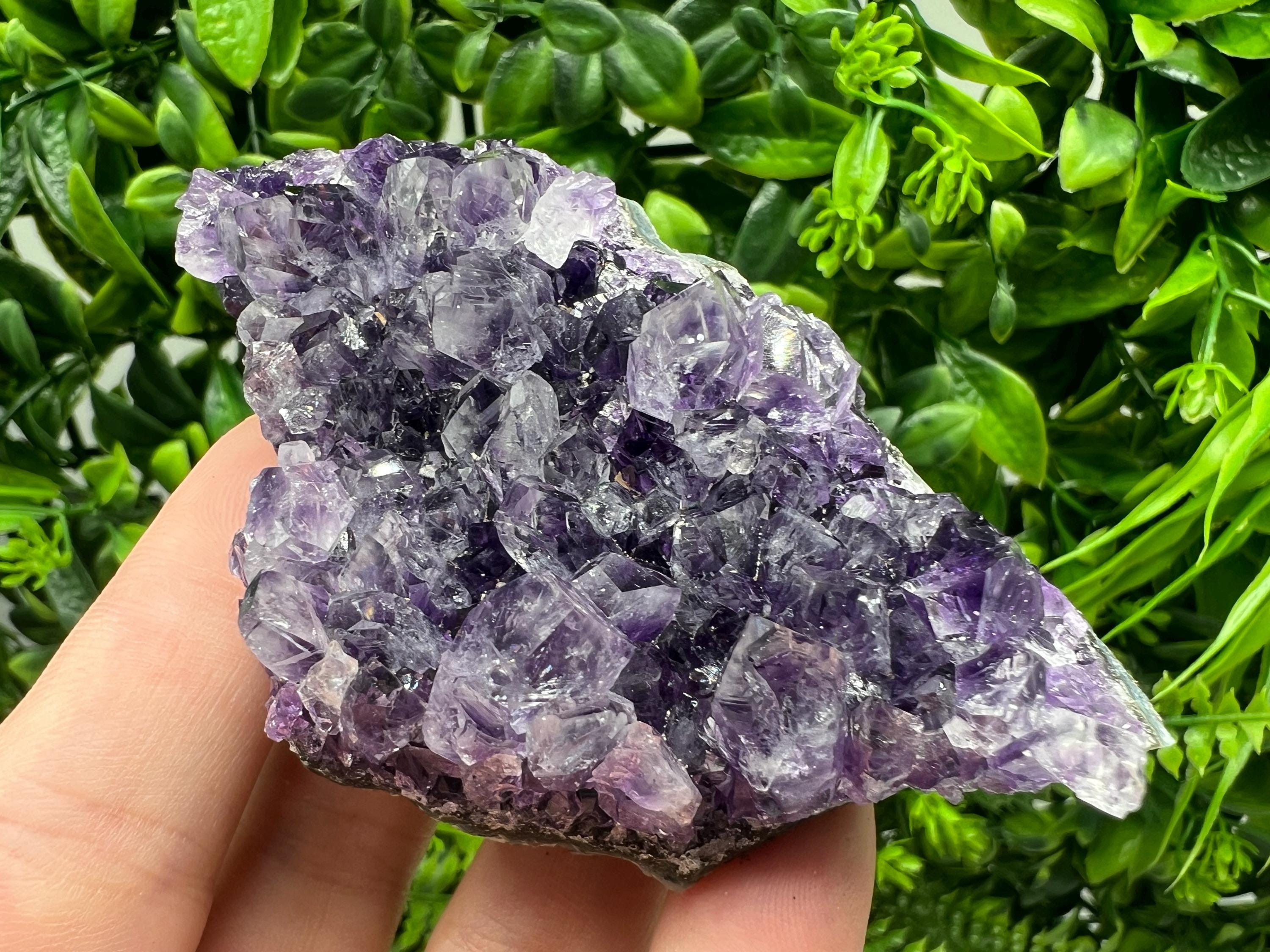 Uruguay Amethyst Cluster, Natural Purple Crystal, Home Decor