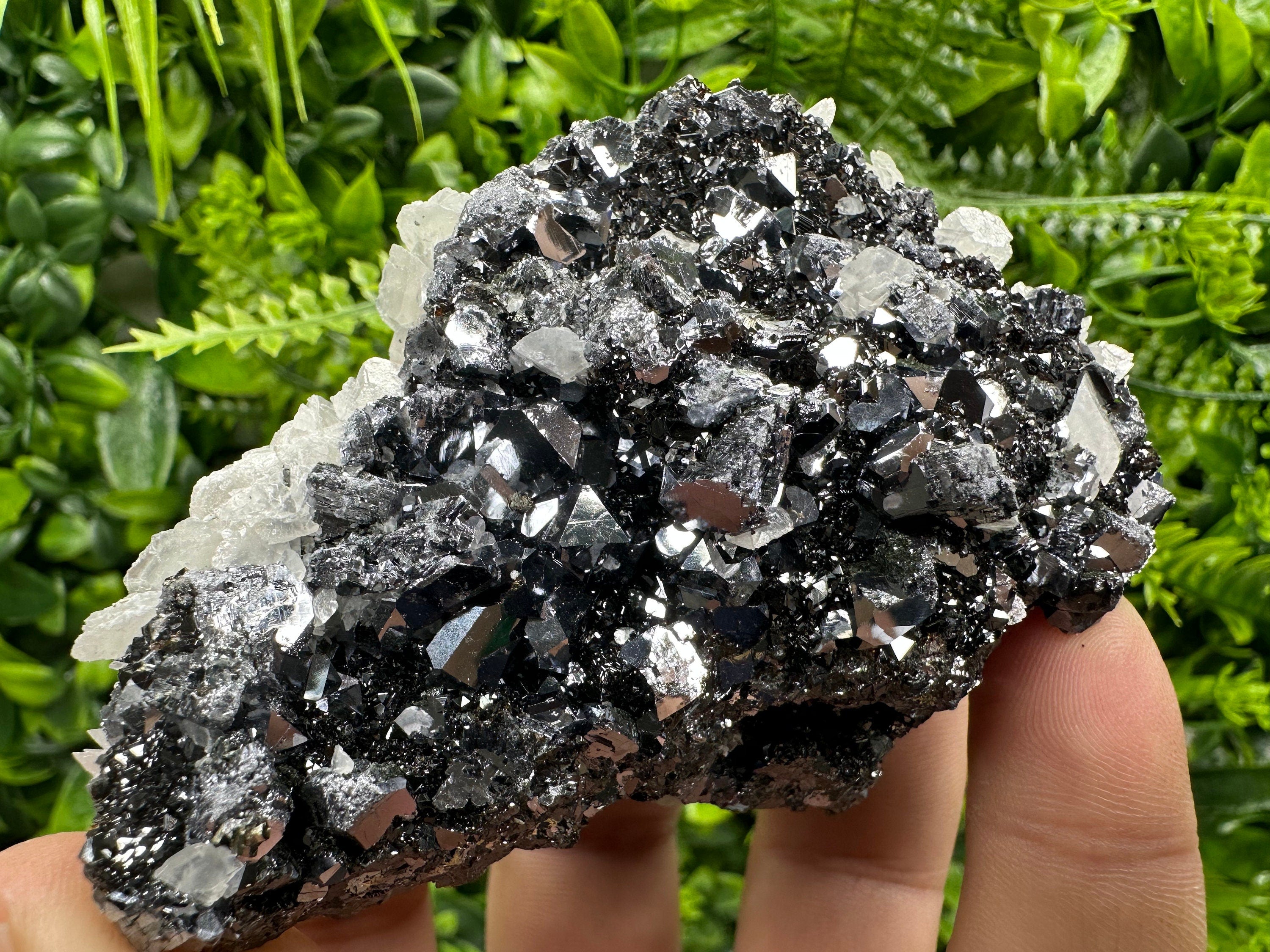 Galena Sphalerite Calcite Cluster: Borieva Mine, Bulgaria