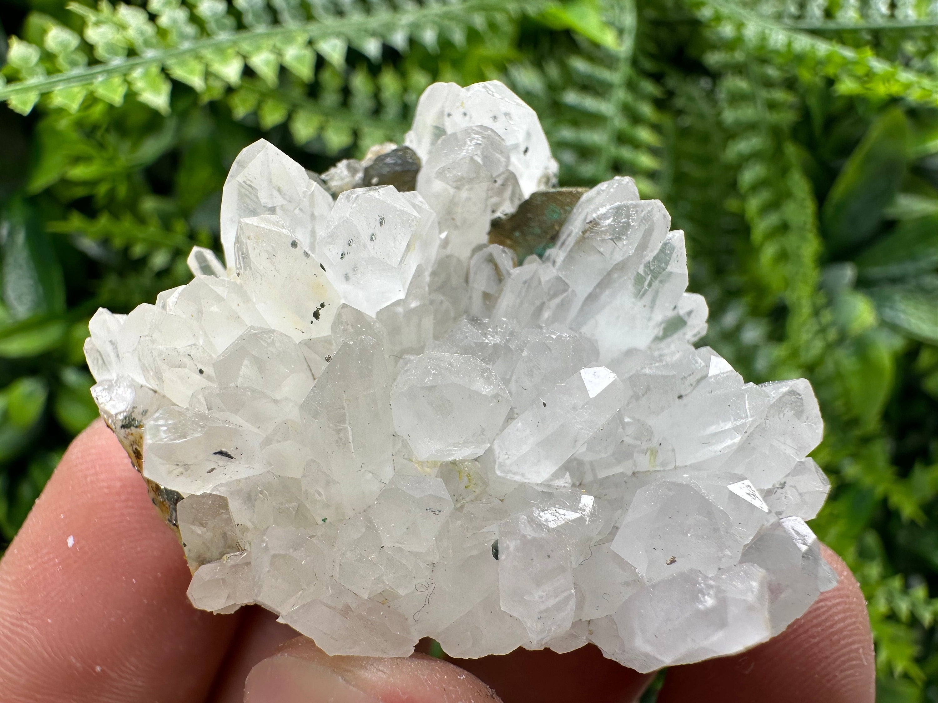 Transparent Quartz with Chalcopyrite, Djurcovo Mine, Bulgaria