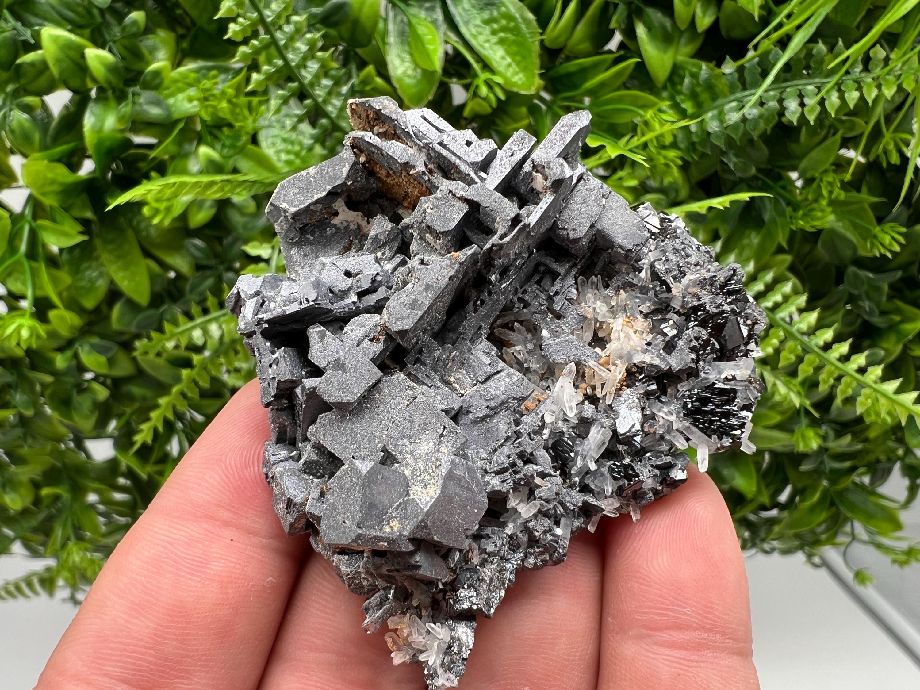 Galena Cluster with Siderite and Quartz: 9th September Mine, Bulgaria