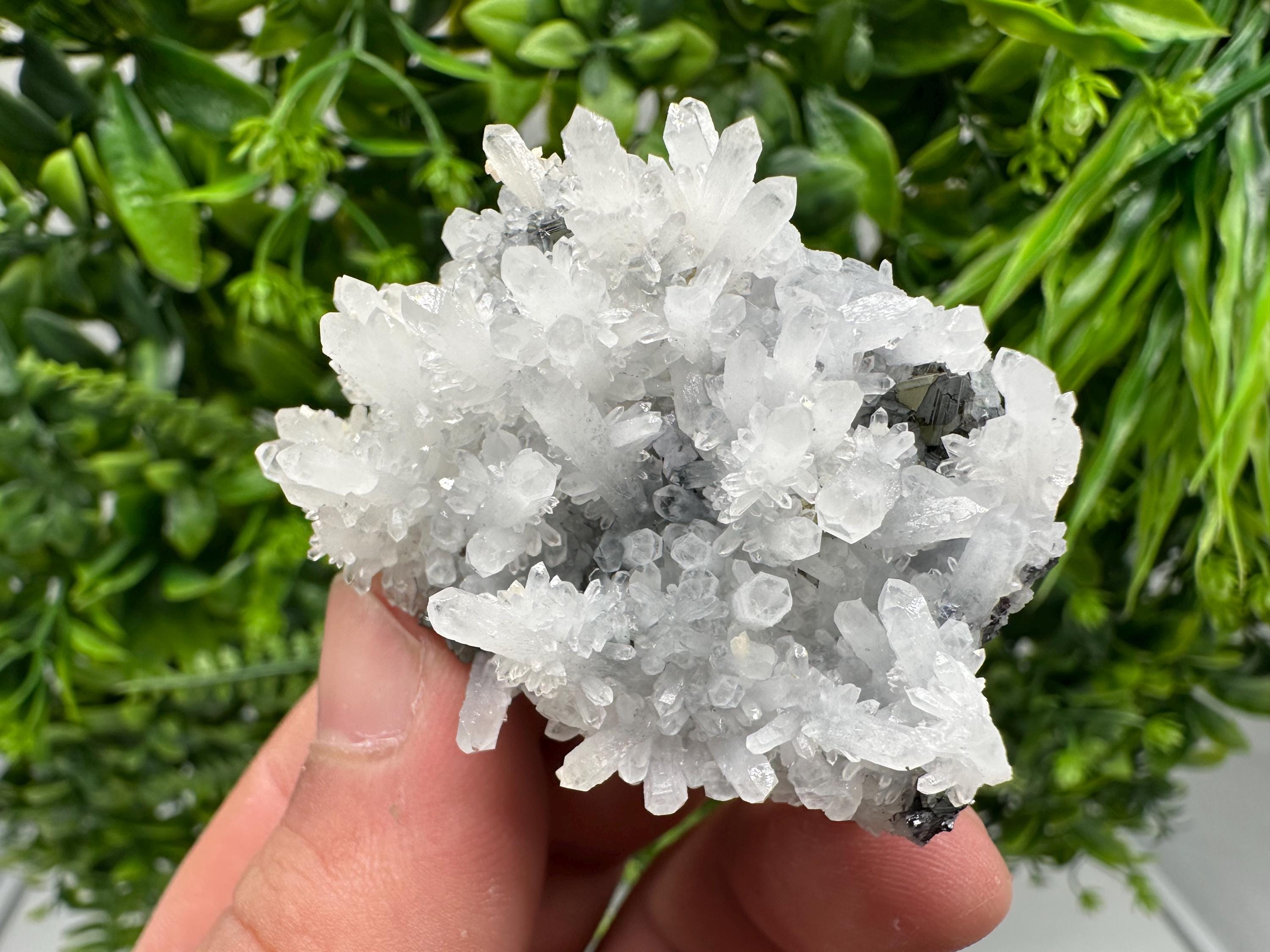 Transparent Quartz Cluster: Borieva Mine Mineral Specimen, Home Decor Crystal