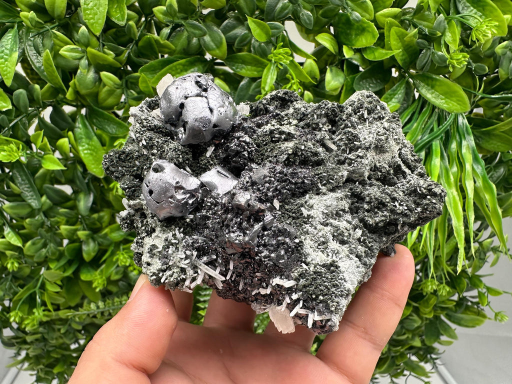 Galena Sphalerite Calcite on Quartz, Borieva Mine Bulgaria