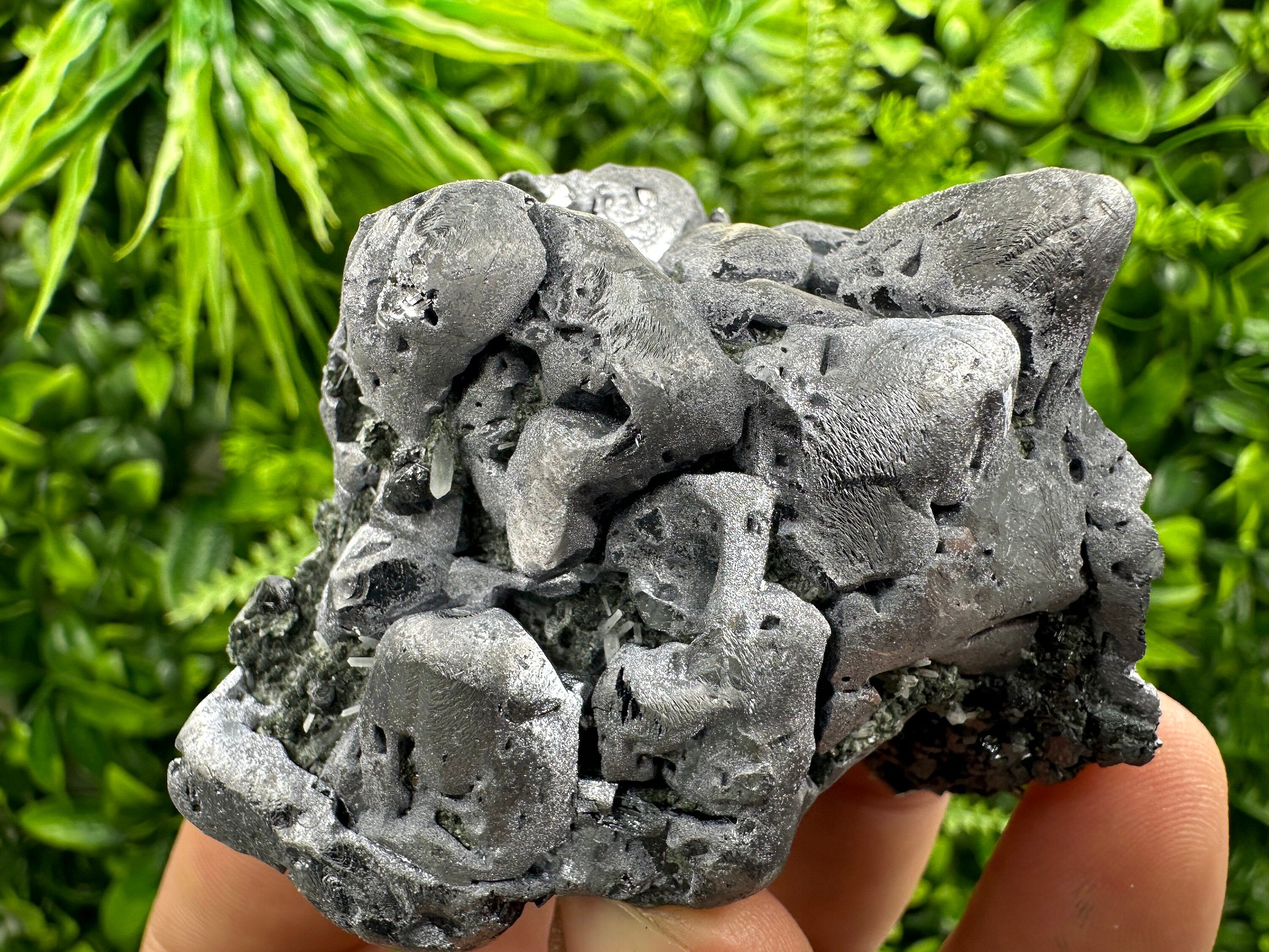 Galena on Sphalerite and Quartz: Borieva Mine Crystal Decor