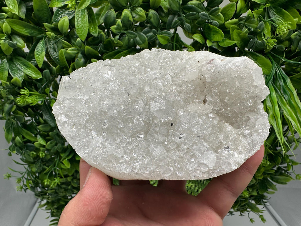 Apophyllite Stilbite on Chalcedony: Natural Mineral Specimen, India