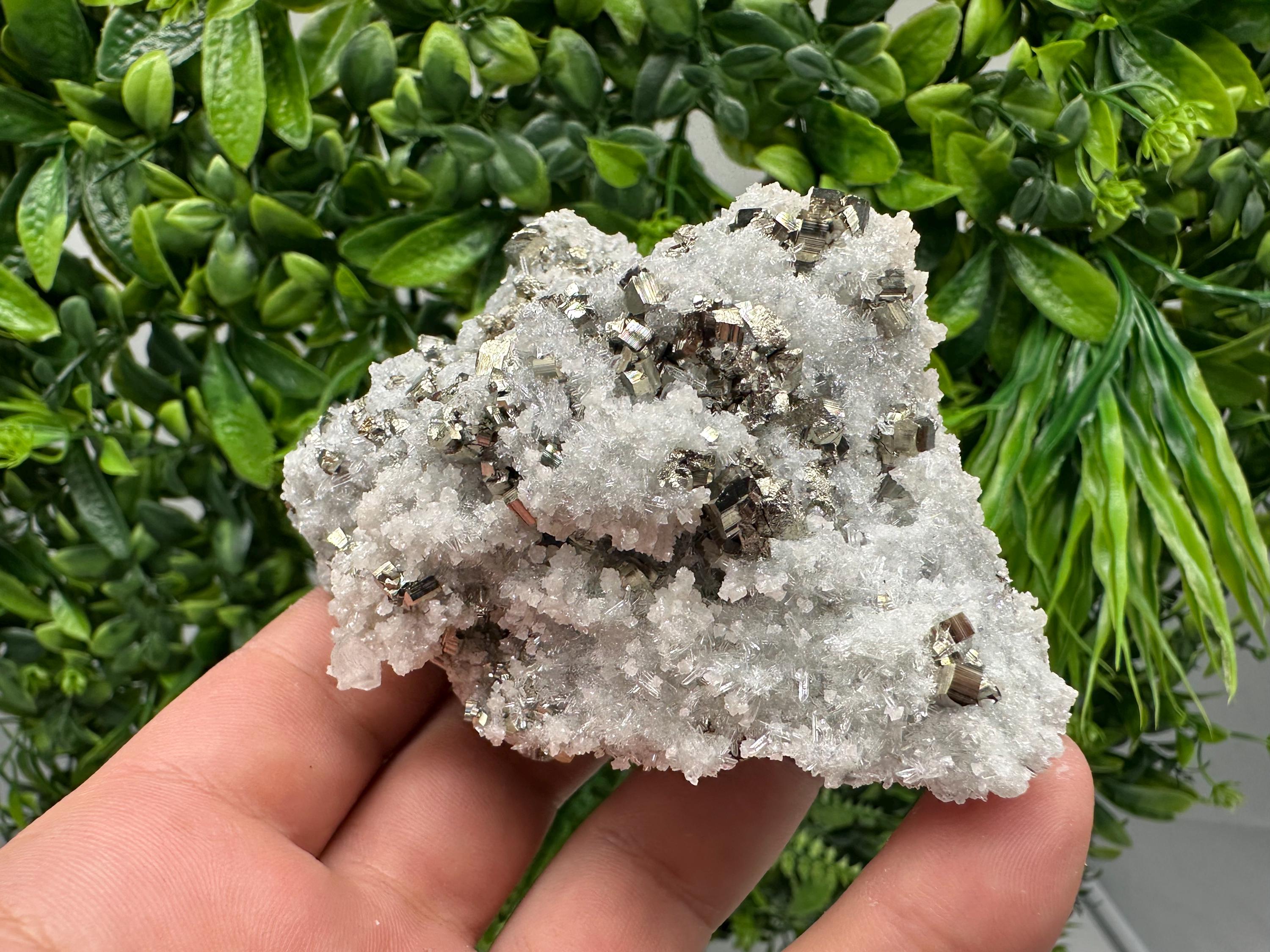 Stunning Pyrite on Quartz,Calcite from Borieva mine,Madan,Bulgaria,natural,collectible mineral specimen,home decor stone,collection crystal