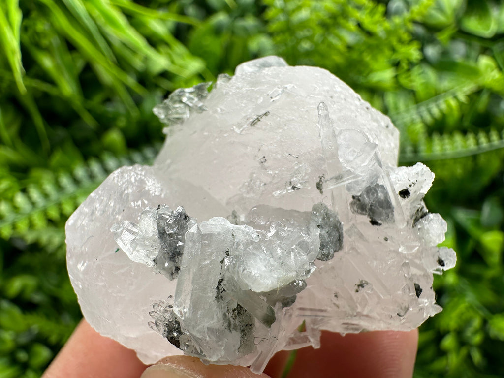 Fluorescent Calcite with Quartz, Borieva Mine, Bulgaria, Mineral Specimen