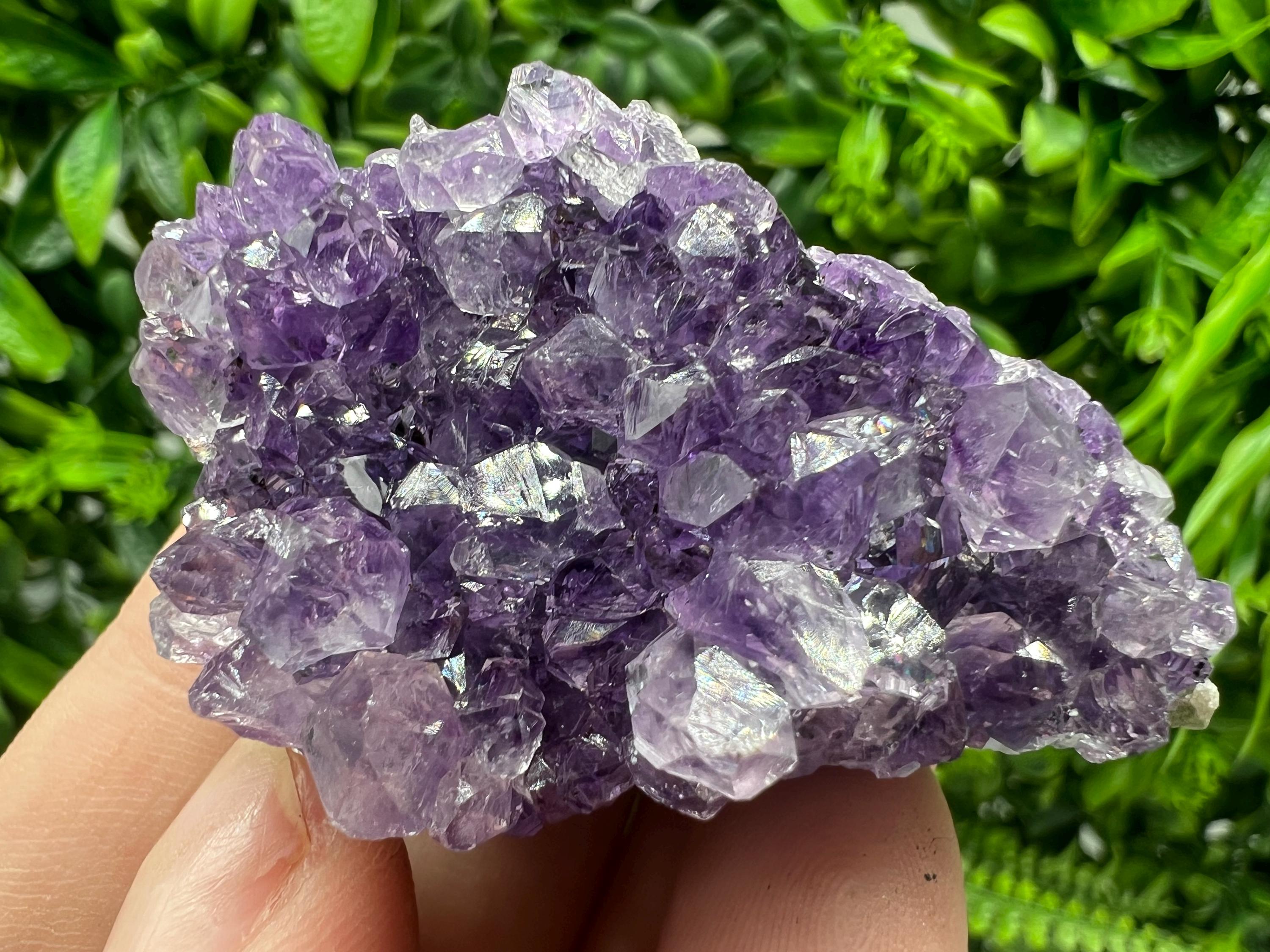 Uruguay Amethyst Cluster, Natural Purple Crystal, Home Decor