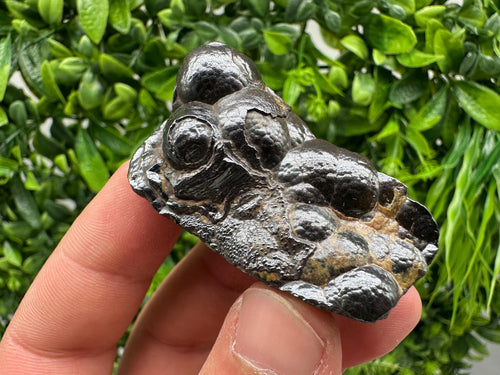 Botryoidal Black Hematite Specimen: Moroccan Crystal for Reiki Chakra