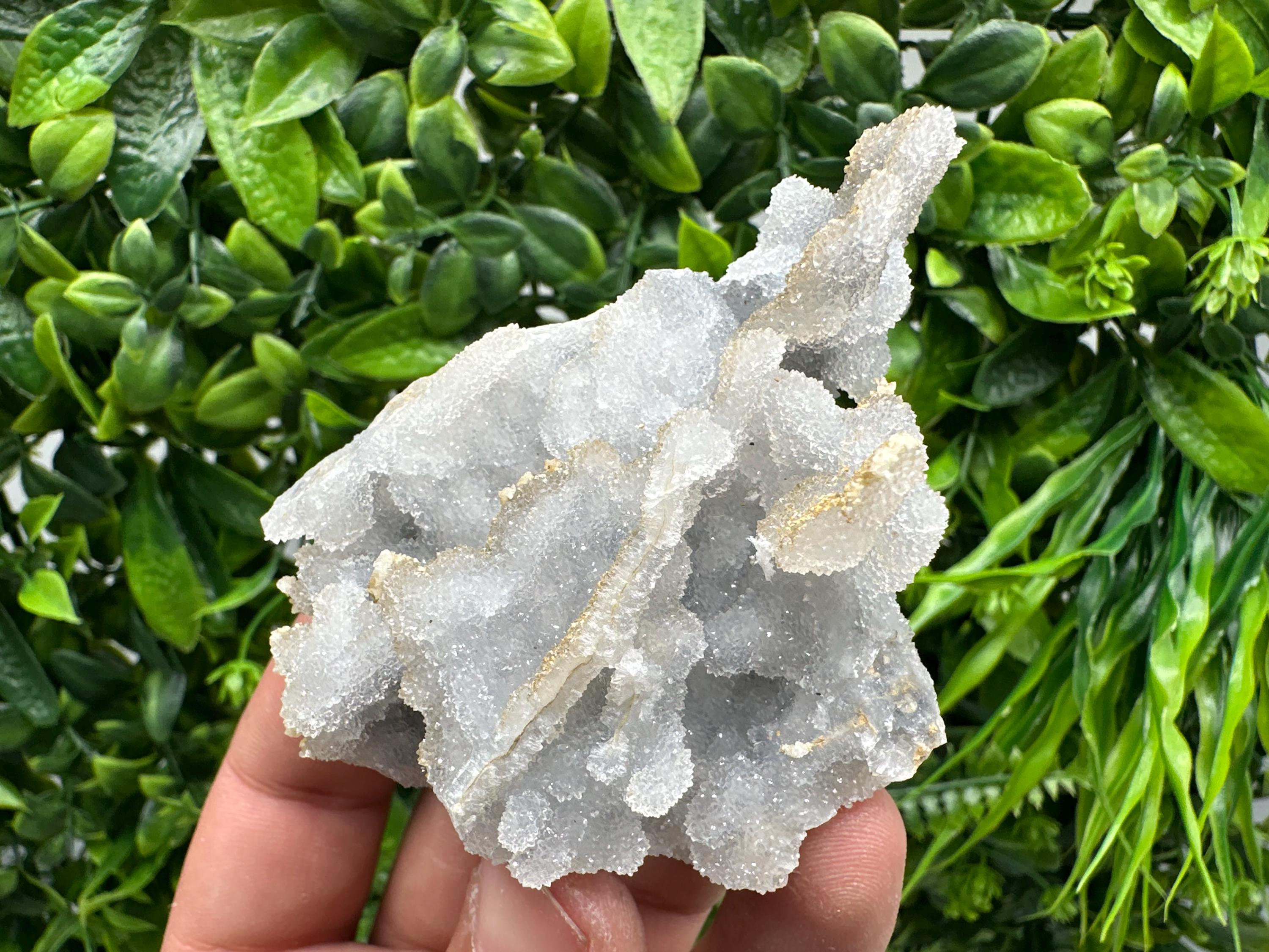 Blue Chalcedony Quartz with Chlorite Inclusions: Krushev Dol Mine Crystal