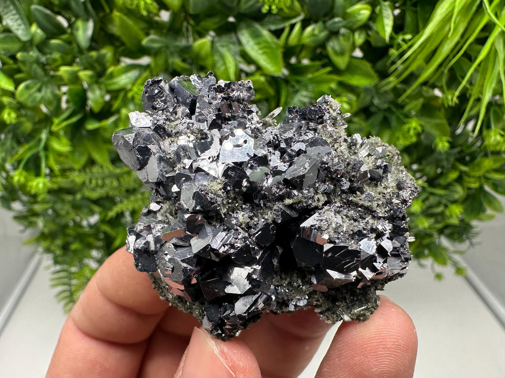 Sphalerite Galena Crystal Cluster with Quartz, Epidote & Chlorite