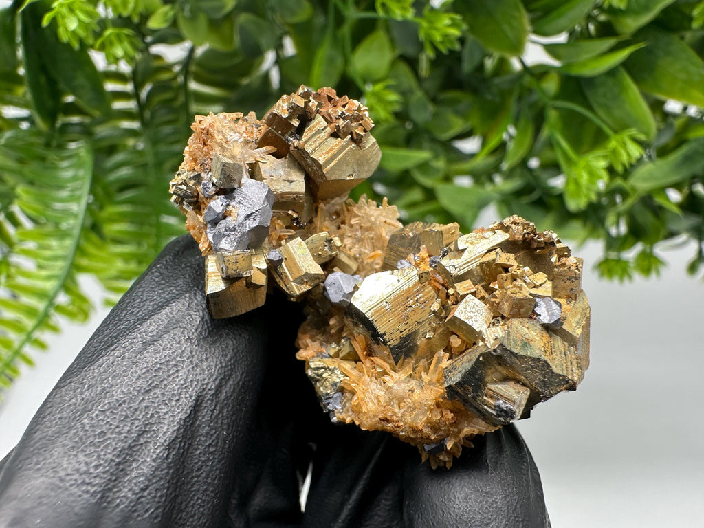 Quartz with Pyrite,Galena,iron oxide Specimen: Borieva Mine Crystal Decor