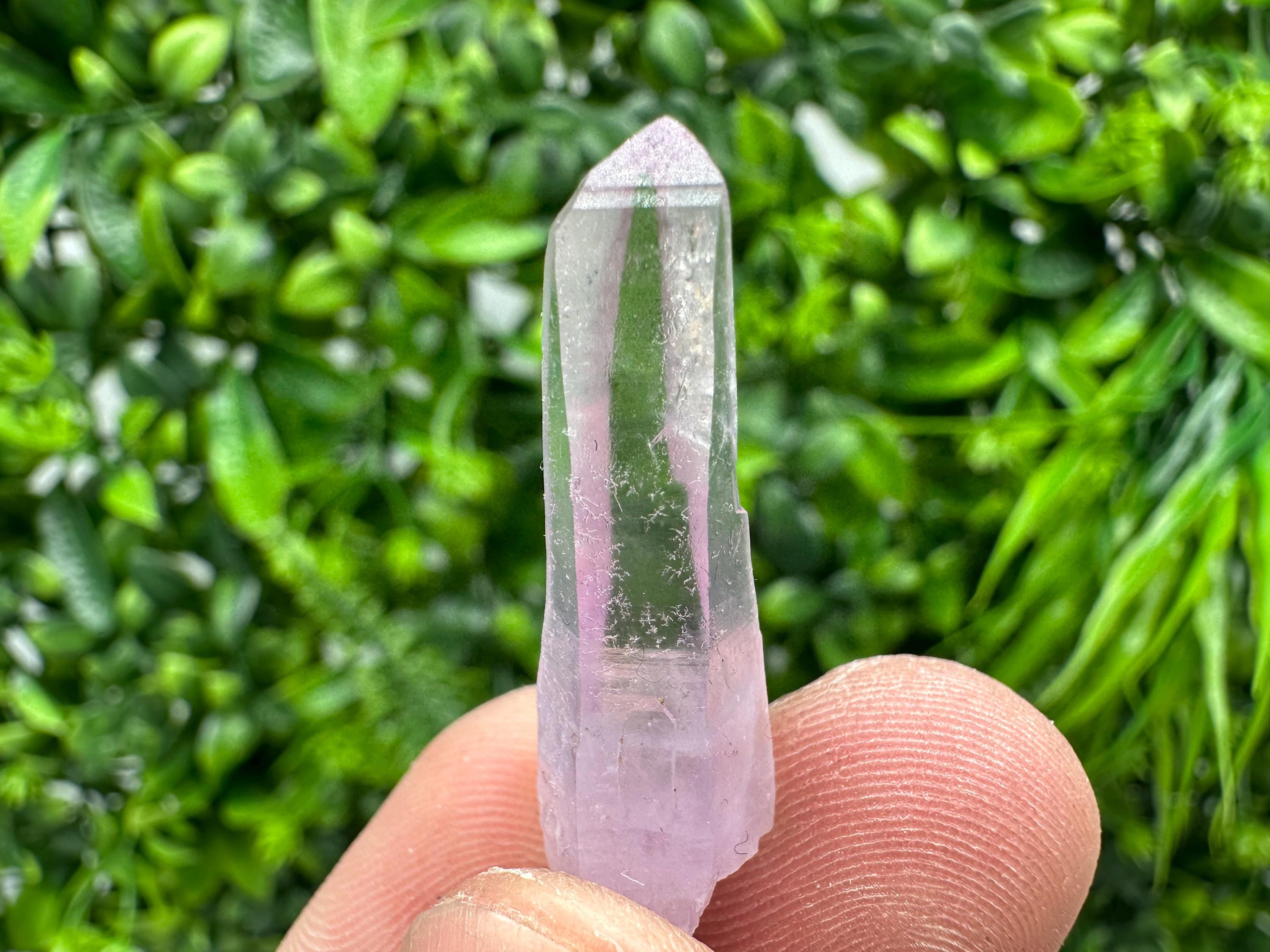 Amethyst Phantom Quartz Crystal: Chalcedony Chlorite Inclusions
