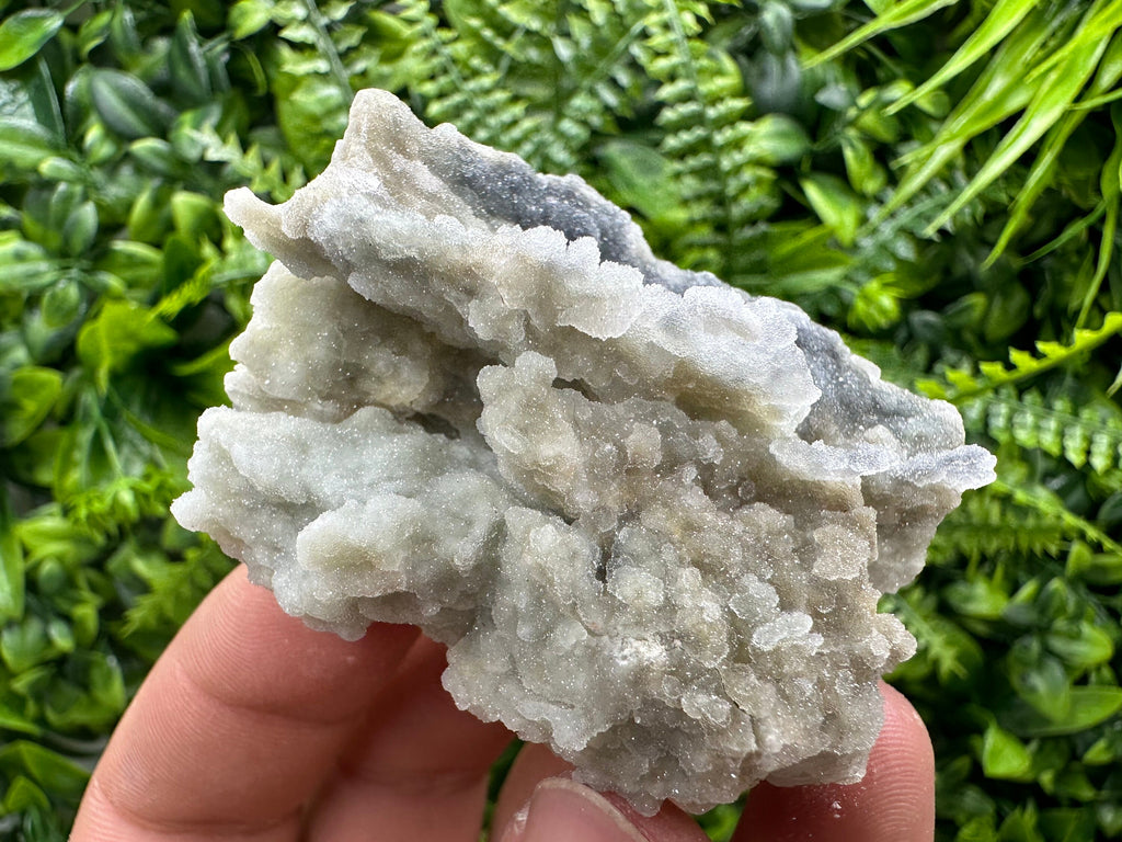 Blue Chalcedony Quartz with Chlorite Inclusions, Bulgaria Crystal Decor