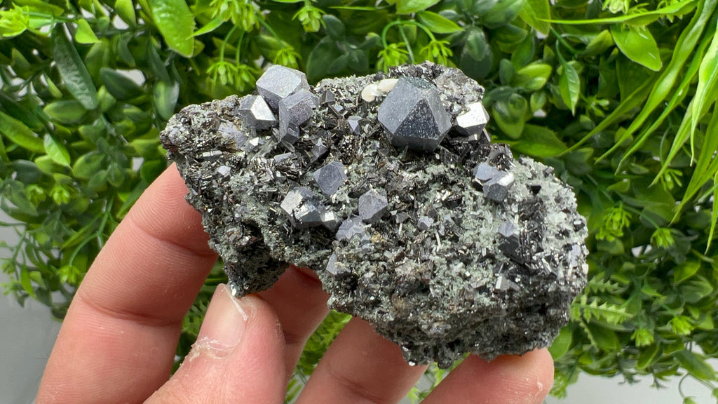 Sphalerite Galena Crystal Cluster with Quartz, Epidote & Chlorite