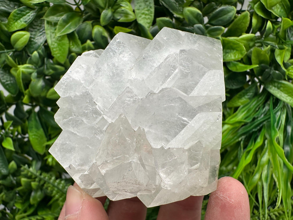 Transparent Apophyllite on Chalcedony, India Mineral Specimen